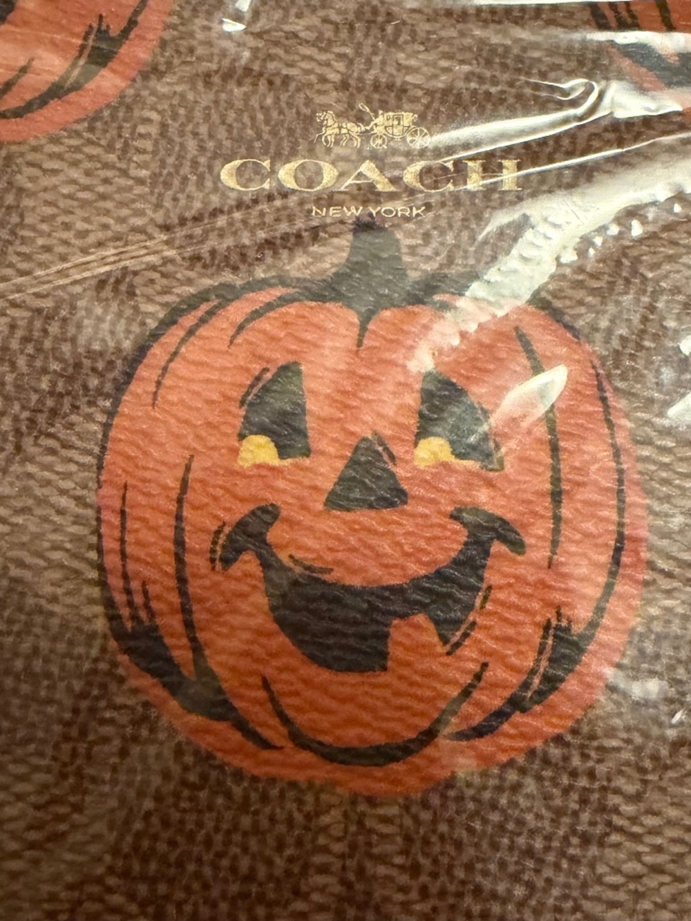 🎃 COACH HALLOWEEN Pumpkin Wristlet - NWT
